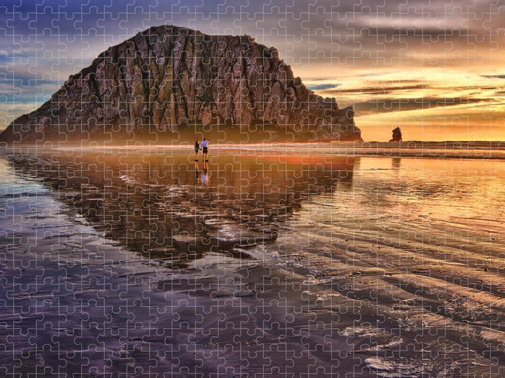 Sunset Jigsaw Puzzle featuring the photograph Golden Sunset by Beth Sargent