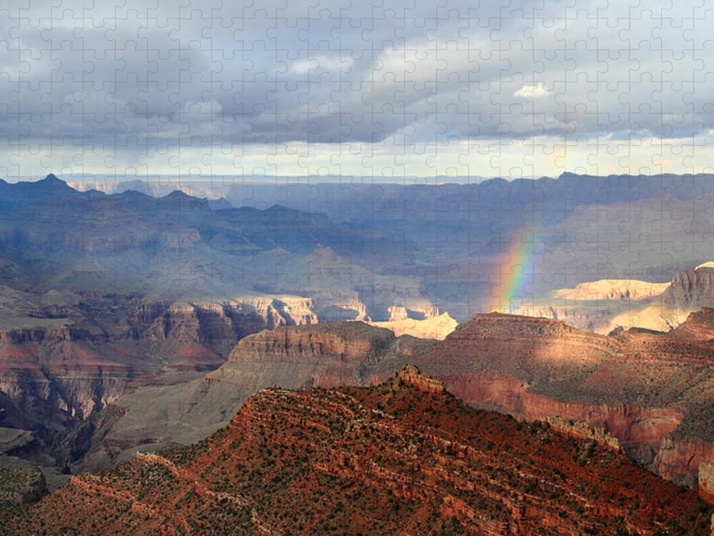 Grand Canyon Jigsaw Puzzle featuring the photograph Grand Canyon Rainbow by Pierre Leclerc Photography
