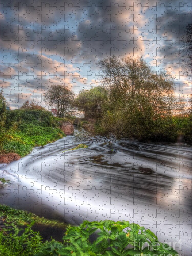 Hdr Jigsaw Puzzle featuring the photograph Gush Forth 1.0 by Yhun Suarez