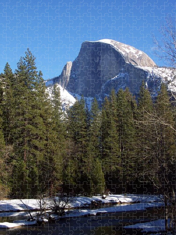 Yosemite Jigsaw Puzzle featuring the photograph Half Dome Winter by Eric Tressler