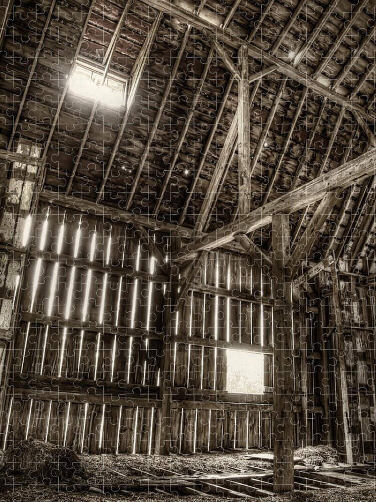 Barn Jigsaw Puzzle featuring the photograph Hay Loft by Scott Norris