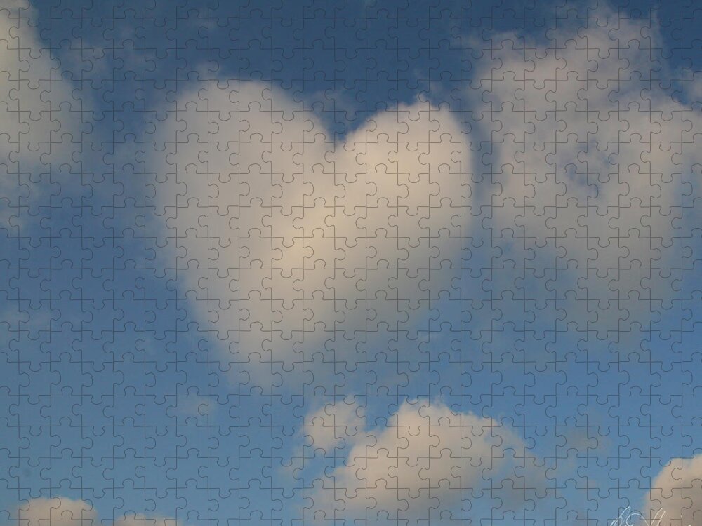 Sky Jigsaw Puzzle featuring the photograph Heart in the Clouds by Diana Haronis