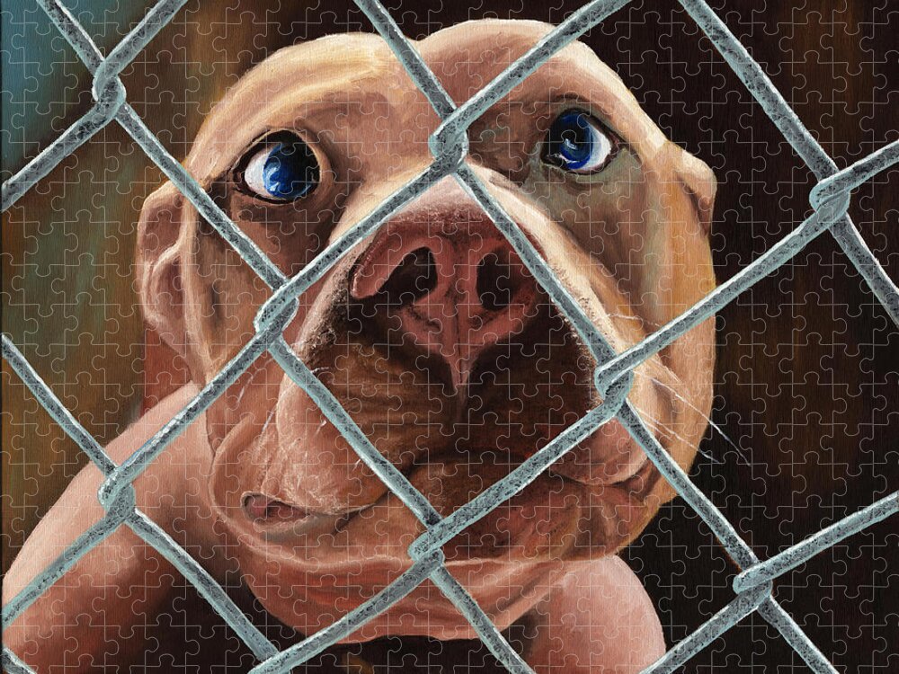 Pet Jigsaw Puzzle featuring the painting Help Release Me III by Vic Ritchey
