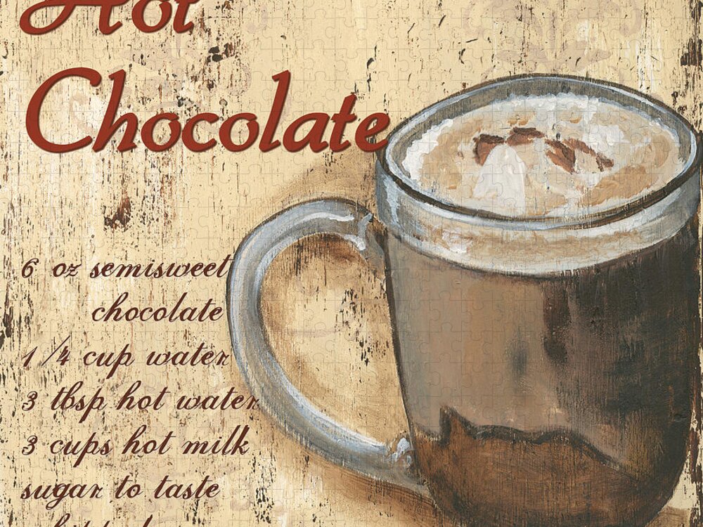 Hot Chocolate Puzzle featuring the painting Hot Chocolate by Debbie DeWitt