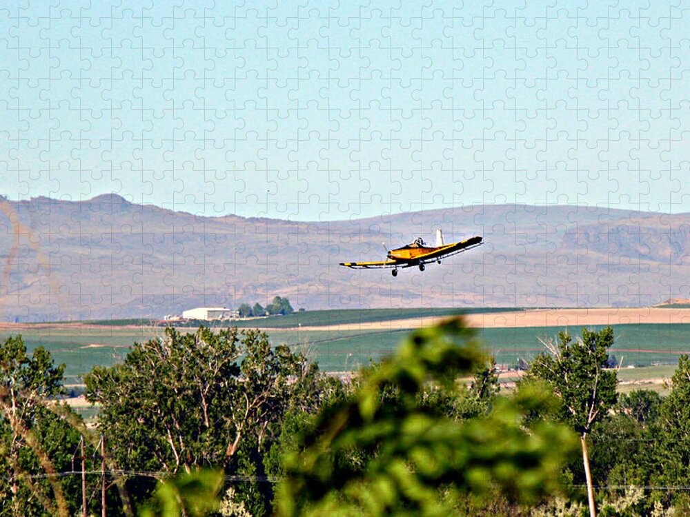 Plane Jigsaw Puzzle featuring the photograph Idaho Crop Duster by Jo Sheehan