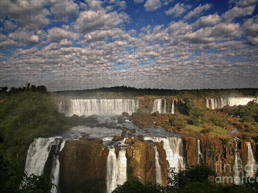 Water Photography Jigsaw Puzzle featuring the photograph Iguassu Pano by Keith Kapple