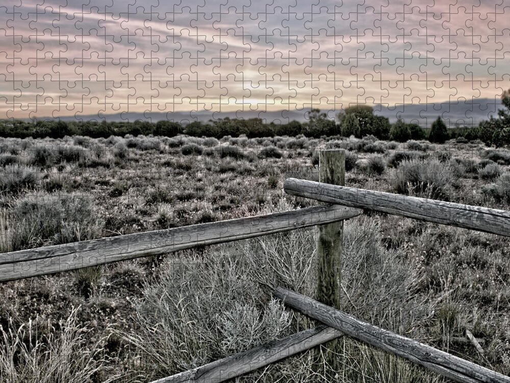 Fence Jigsaw Puzzle featuring the photograph Intersection Of The Tortoise And Hare by Mark Ross