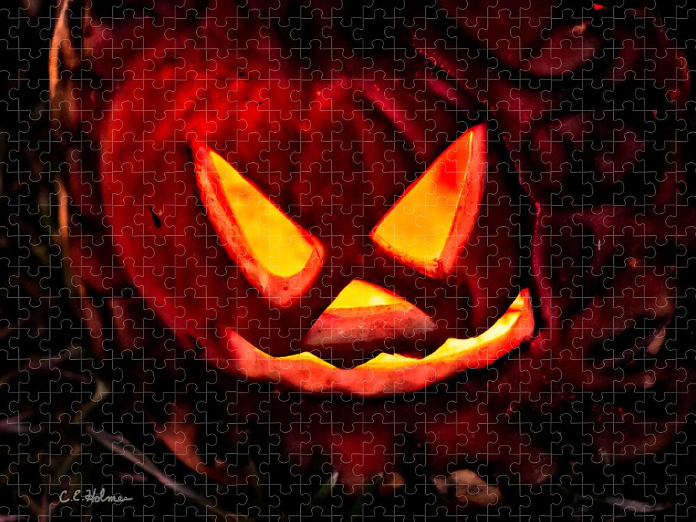 Halloween Jigsaw Puzzle featuring the photograph Jack-O-Lantern by Christopher Holmes