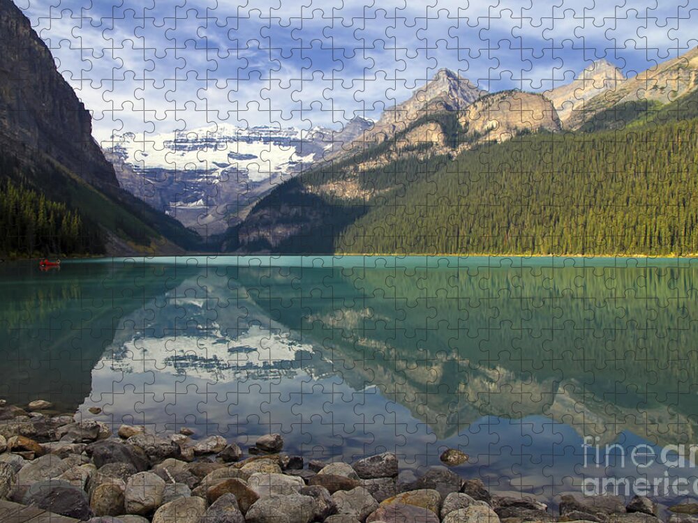 Lake Louise Jigsaw Puzzle featuring the photograph Lake Louise Splendour by Teresa Zieba