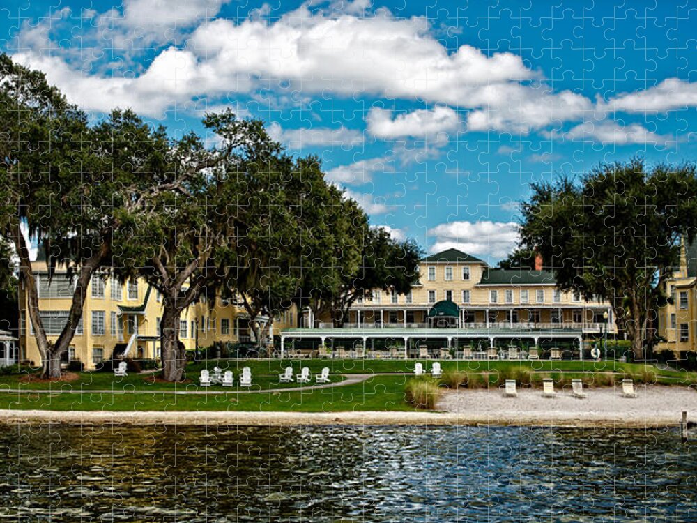 Lakeside Inn Jigsaw Puzzle featuring the photograph Lakeside Inn by Christopher Holmes