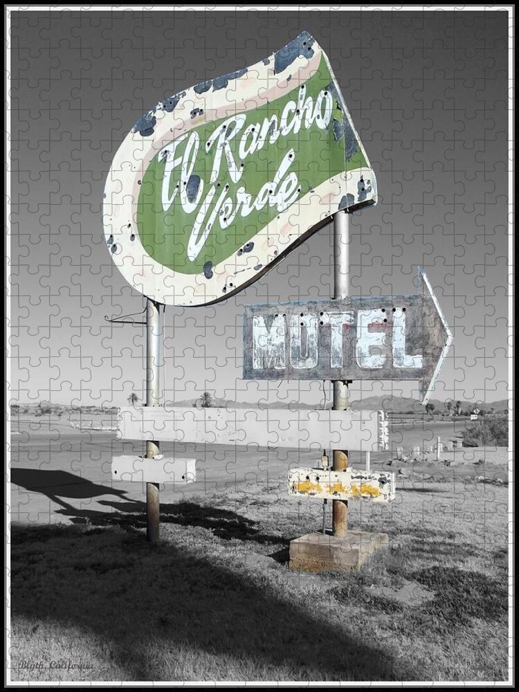 Motel Jigsaw Puzzle featuring the photograph Last Chance Motel by Glenn McCarthy Art and Photography