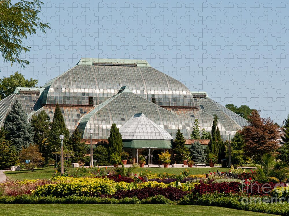 Chicago Jigsaw Puzzle featuring the digital art Lincoln Park Zoo in Chicago by Carol Ailles