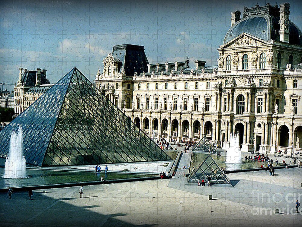 Louvre Jigsaw Puzzle featuring the photograph Louvre by Kathy Bassett