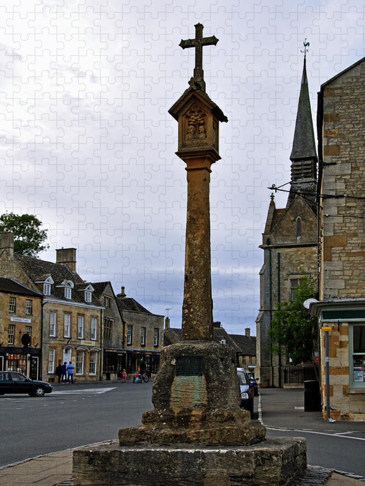The Cotswolds Jigsaw Puzzle featuring the photograph Market Cross - Stow-on-the-Wold by Rod Johnson