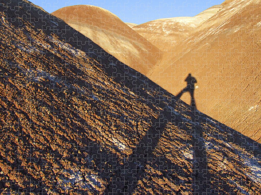 Shadow Jigsaw Puzzle featuring the photograph Me and My Shadow - Utah by Mike McGlothlen