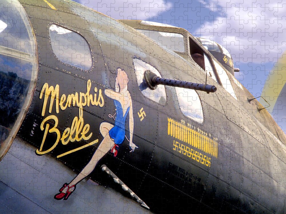 Warbird Jigsaw Puzzle featuring the photograph Memphis Belle Noce Art B - 17 by Mike McGlothlen