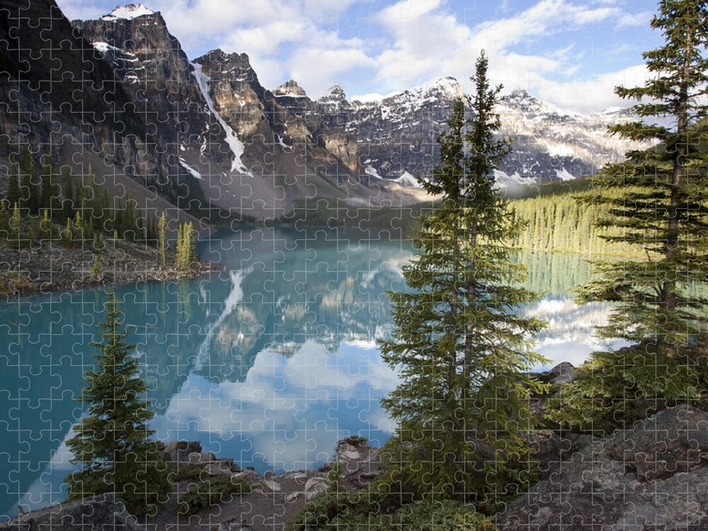 Mp Jigsaw Puzzle featuring the photograph Moraine Lake In The Valley Of The Ten by Matthias Breiter