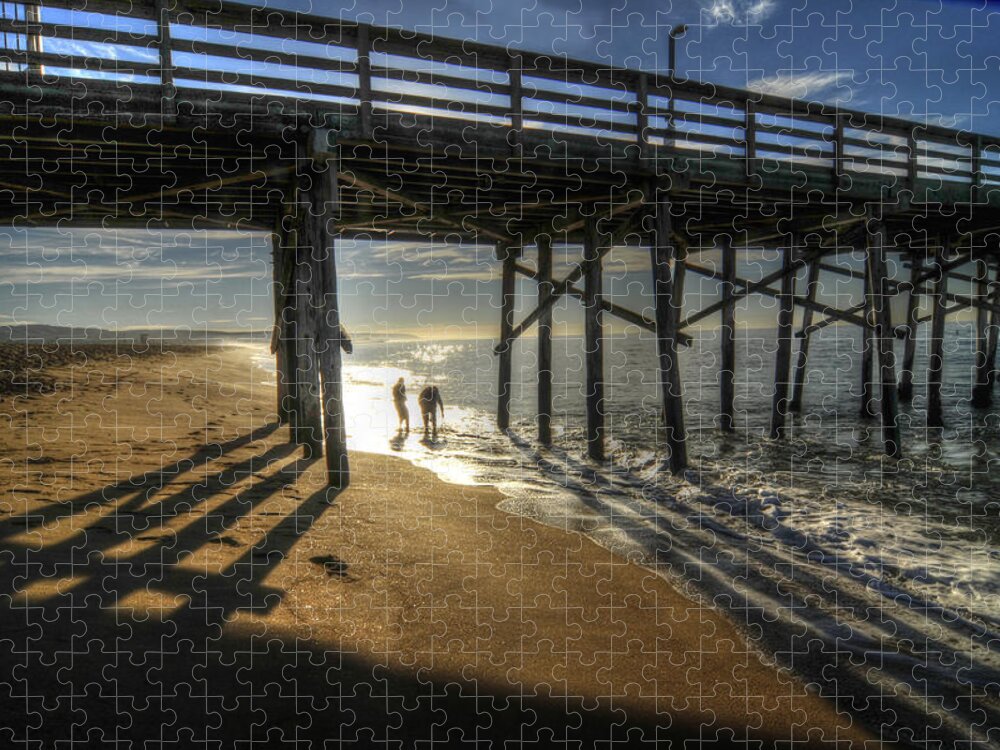 Balboa Pier Jigsaw Puzzle featuring the photograph Morning Trestle by Richard Omura