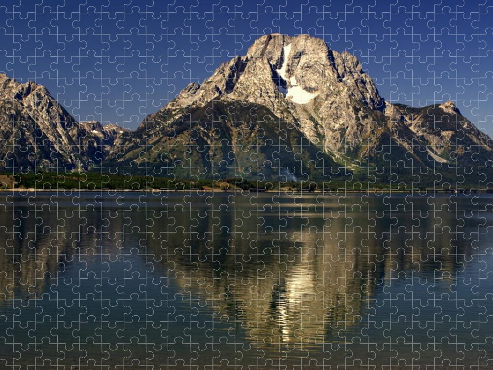 Mount Moran Jigsaw Puzzle featuring the photograph Moujnt Moran 5 by Marty Koch