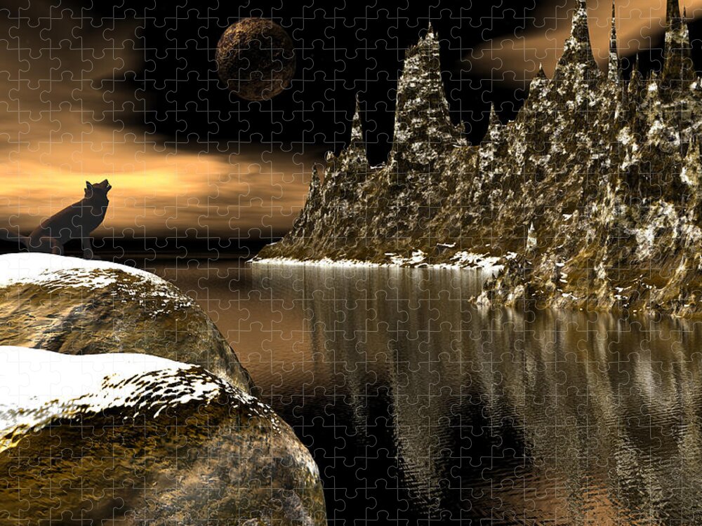 Bryce Jigsaw Puzzle featuring the digital art Northern serenade by Claude McCoy