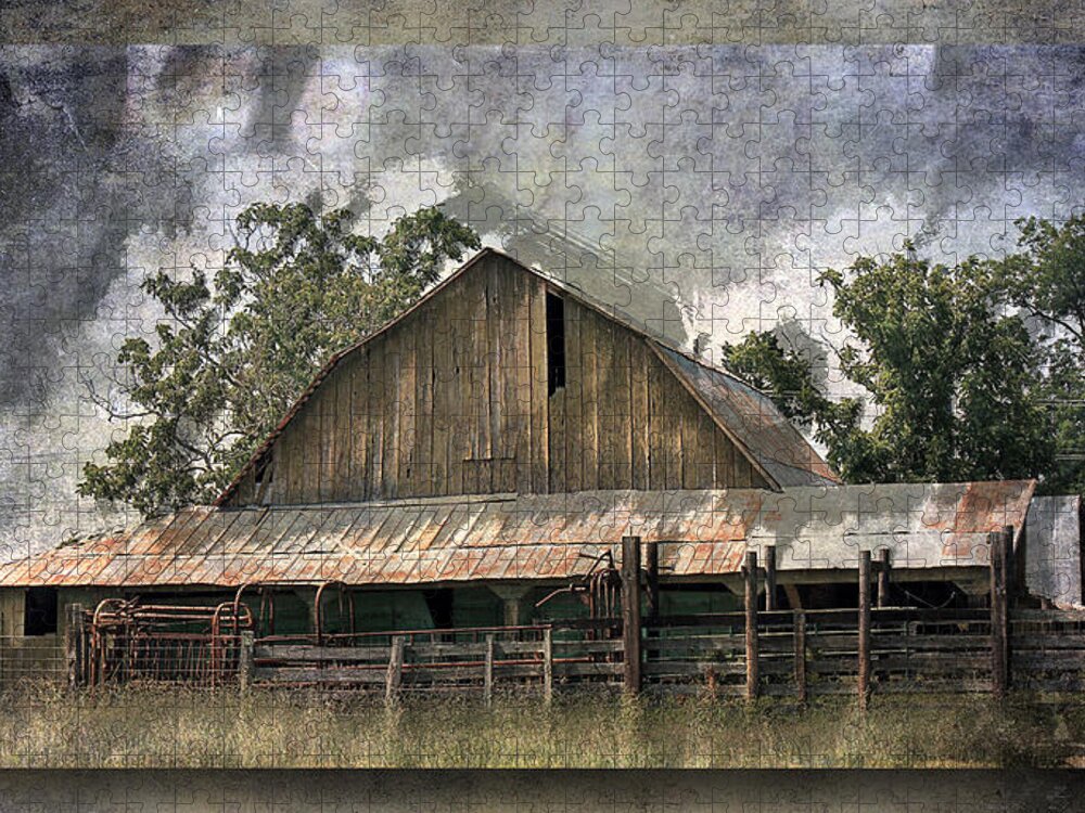Barn Jigsaw Puzzle featuring the photograph Old Cattle Barn by Barry Jones