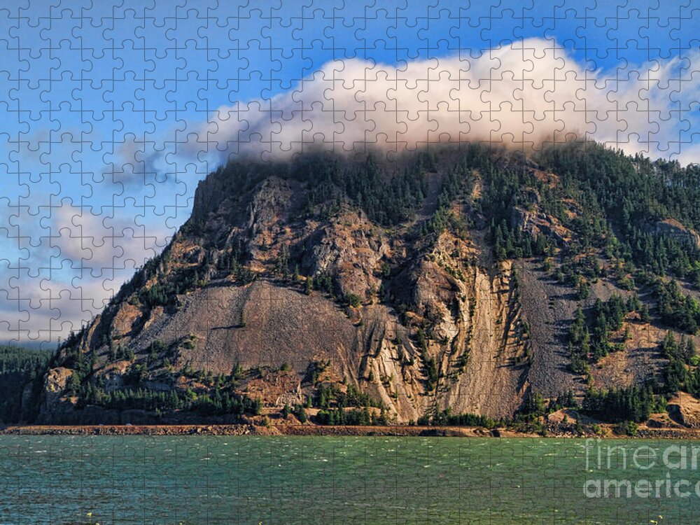 River Jigsaw Puzzle featuring the photograph On the Columbia River by Edward R Wisell