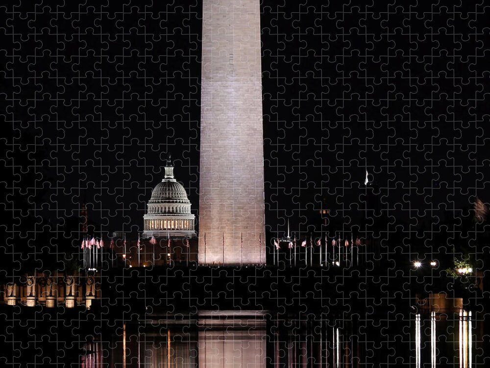 Washington Dc Jigsaw Puzzle featuring the photograph One Nation by Kim Hojnacki