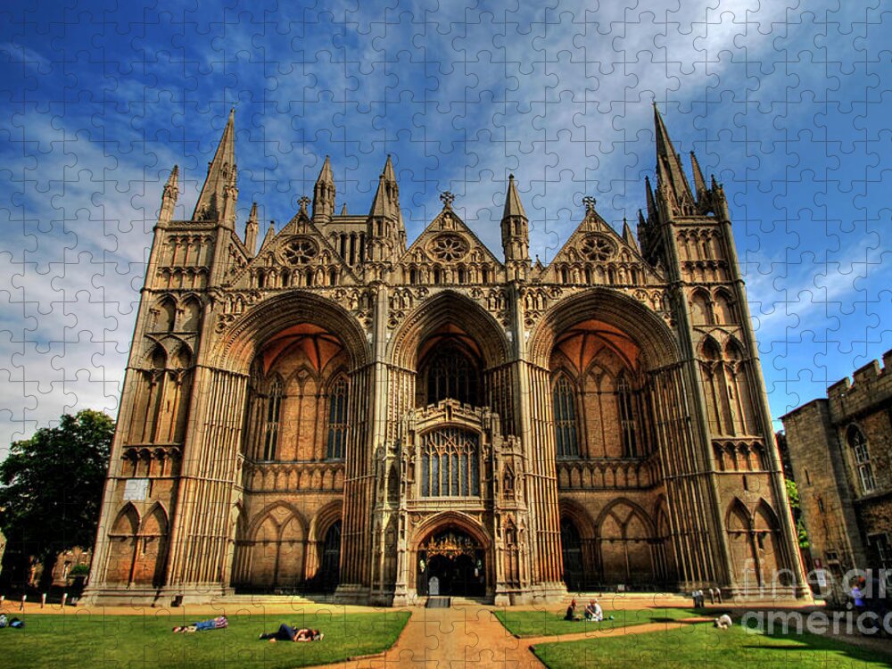 Yhun Suarez Jigsaw Puzzle featuring the photograph Peterborough Cathedral by Yhun Suarez