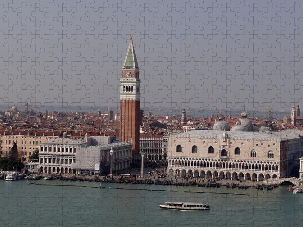 Campanile Jigsaw Puzzle featuring the photograph Piazza San Marco in Profile by Keith Stokes