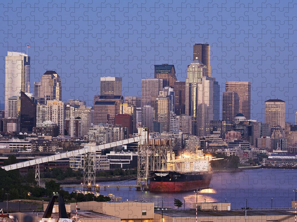 Seattle Jigsaw Puzzle featuring the photograph Port of Seattle by Mike Reid