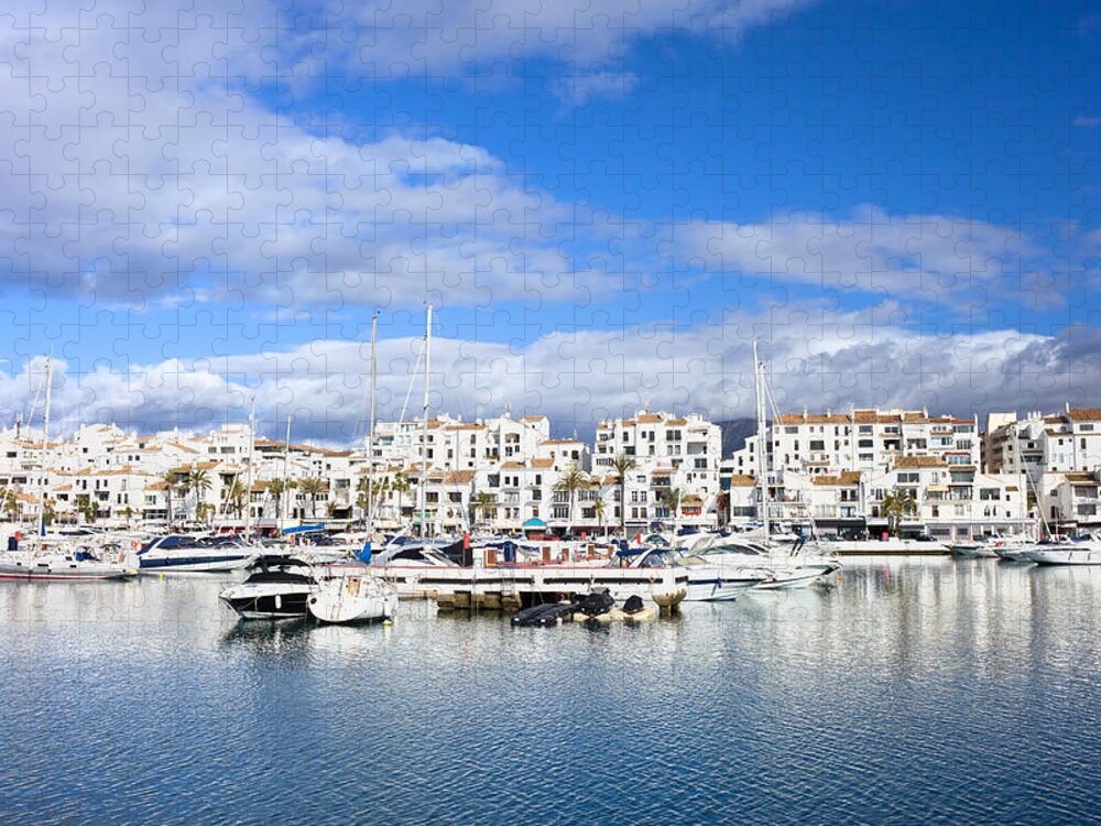 Marbella Jigsaw Puzzle featuring the photograph Puerto Banus Marina on Costa del Sol by Artur Bogacki