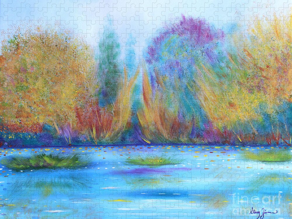 Landscape Jigsaw Puzzle featuring the painting Pure Harmony by Stacey Zimmerman