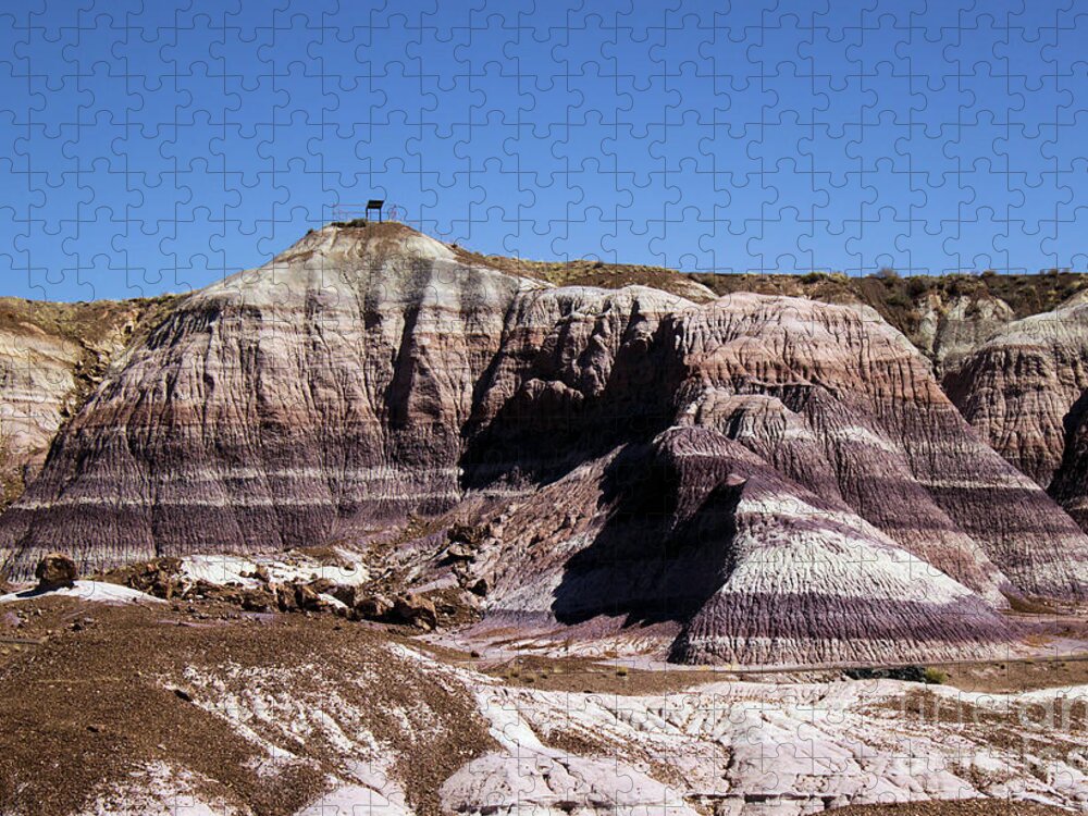 Petrified Forest National Park Jigsaw Puzzle featuring the photograph Purple Castle by Adam Jewell