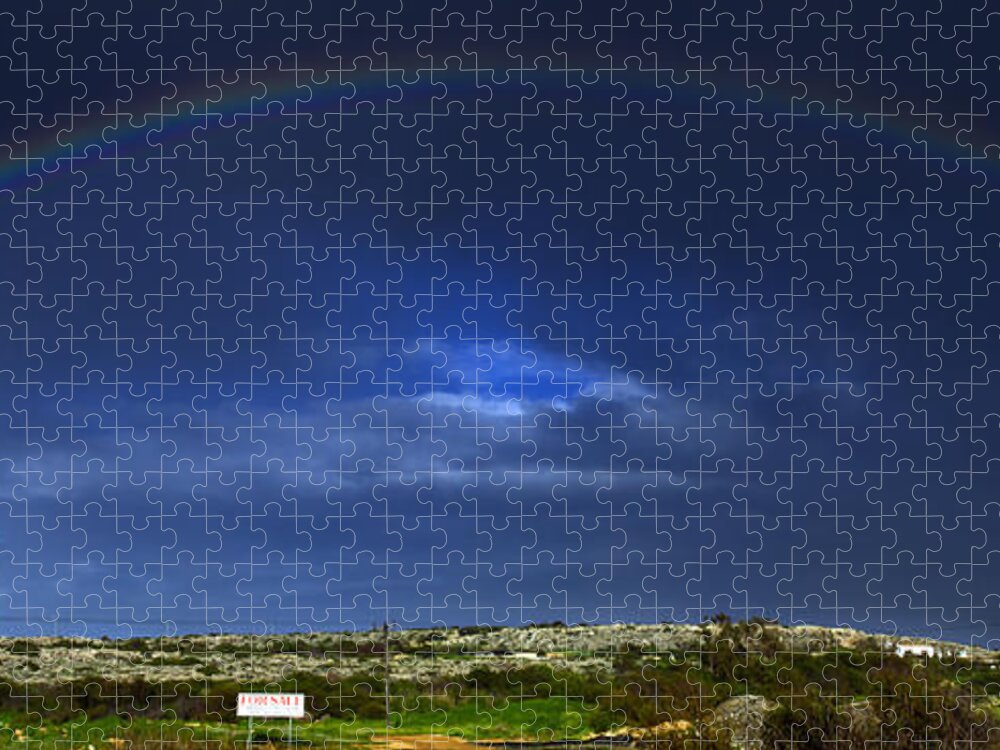 Architecture Jigsaw Puzzle featuring the photograph Rainbow by Stelios Kleanthous