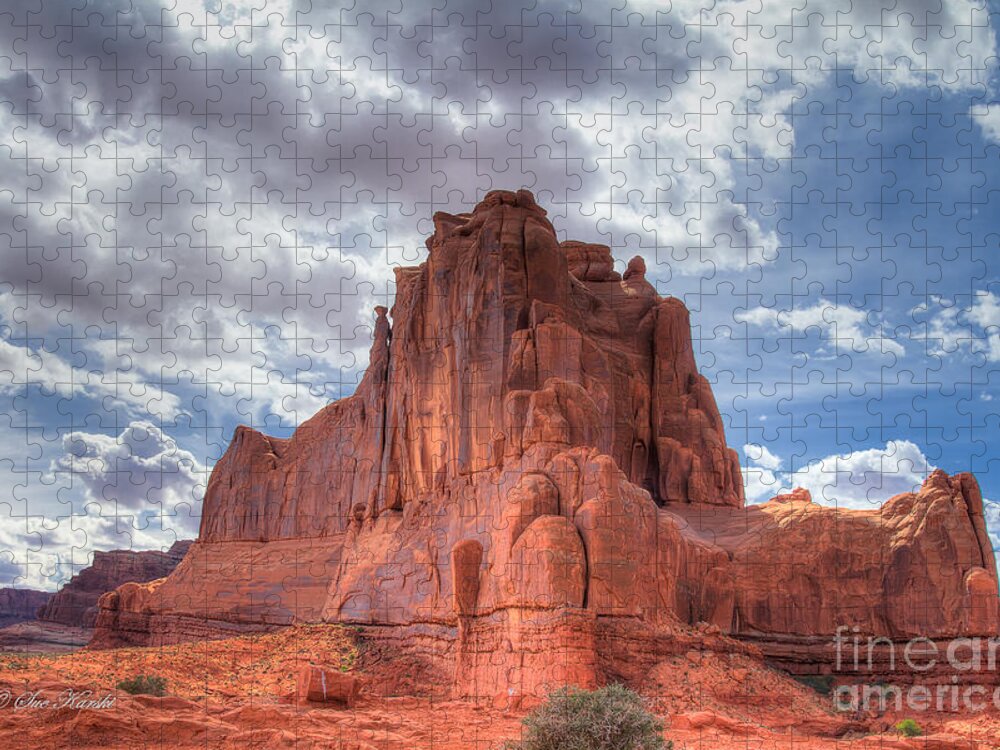 Arches National Park Jigsaw Puzzle featuring the photograph Reaching the Sky by Sue Karski