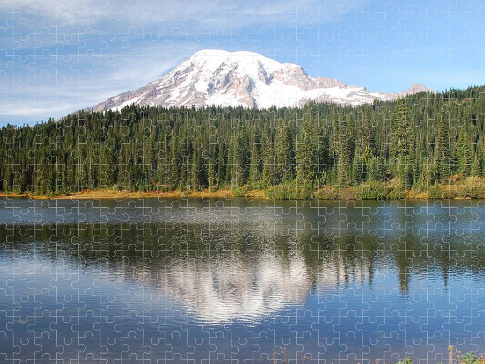 Rainier Jigsaw Puzzle featuring the photograph Reflection Lake - Mt. Rainier by Michael Merry
