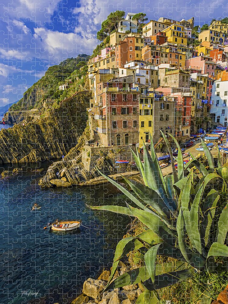 Italy Jigsaw Puzzle featuring the photograph Rio Maggiore Cinque Terre Italy by Fred J Lord
