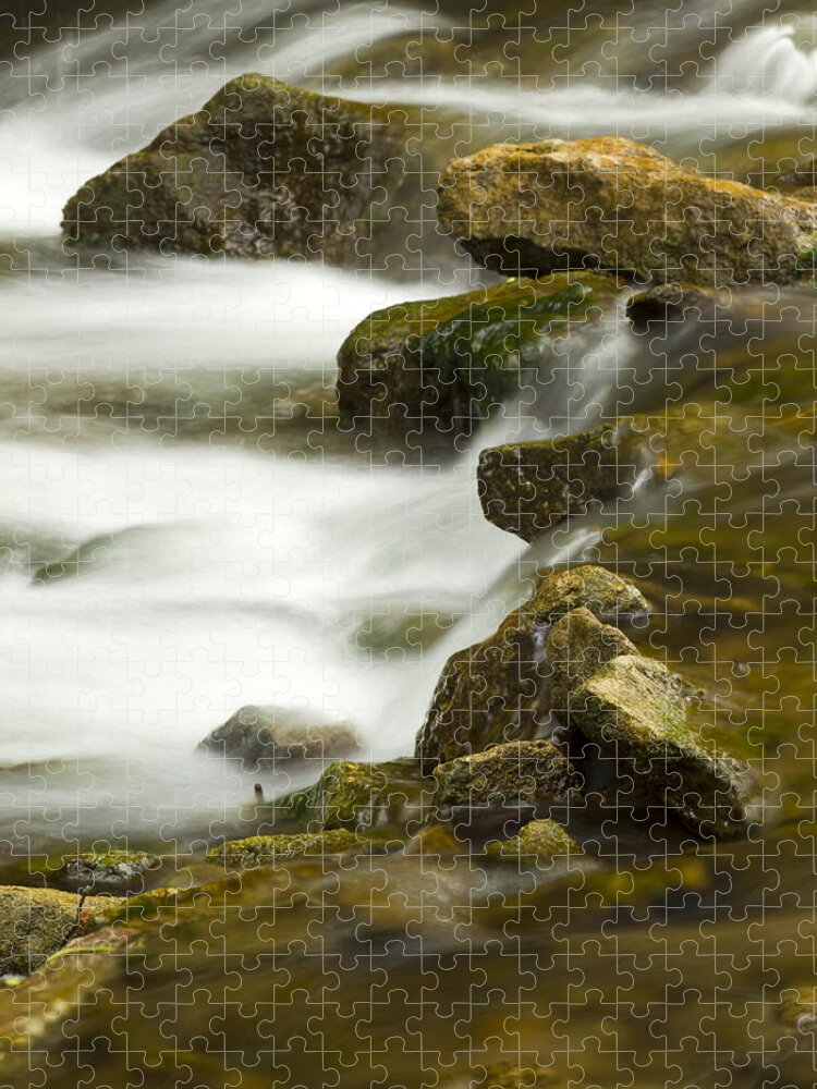 Whitewater Jigsaw Puzzle featuring the photograph River Rapid 6 by John Brueske