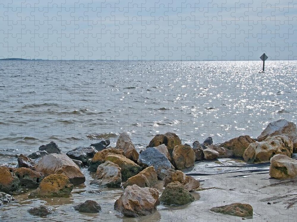 Water Jigsaw Puzzle featuring the photograph Rocky Shore by John Black