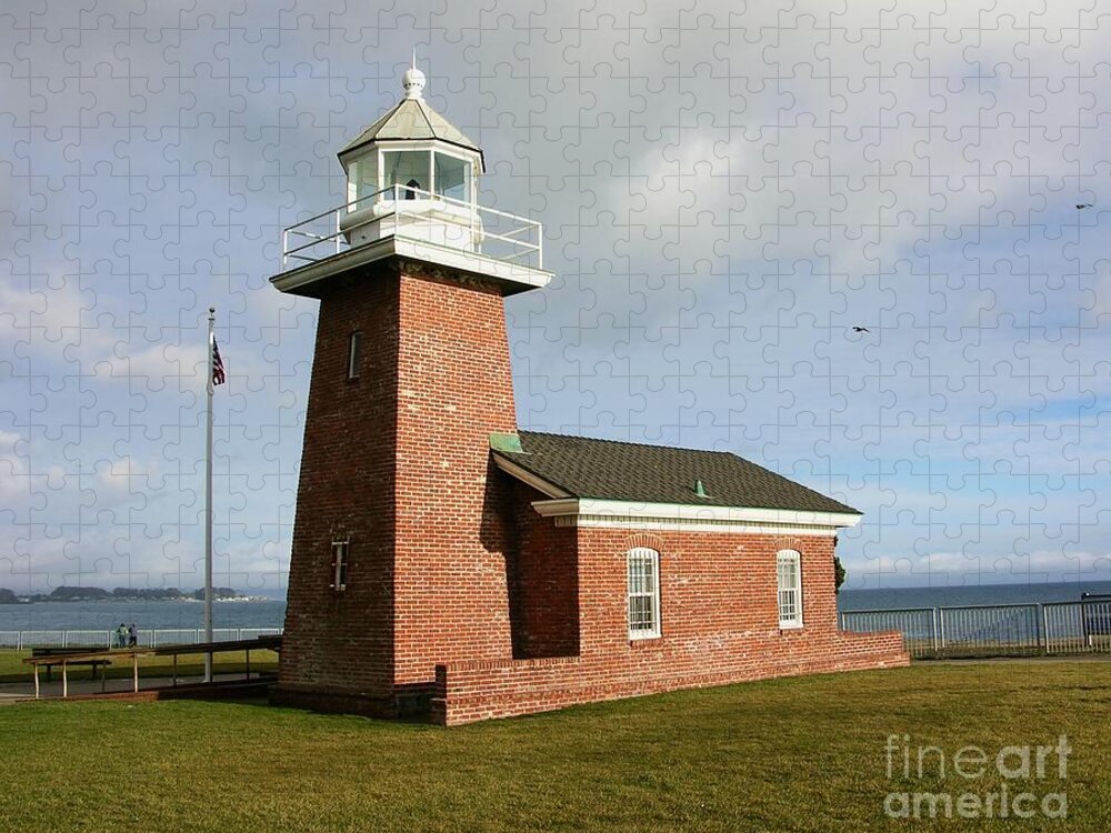 Lighthouse Jigsaw Puzzle featuring the photograph Santa Cruz Lighthouse by Carol Groenen
