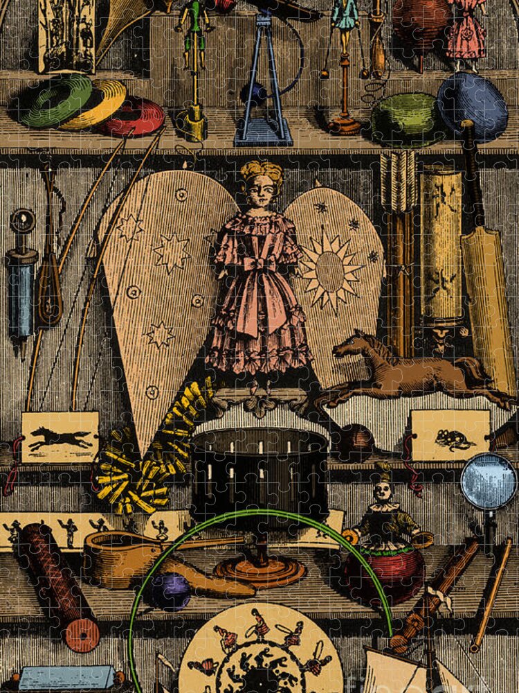 Science Jigsaw Puzzle featuring the photograph Science In The Nursery, Frontispiece by Photo Researchers