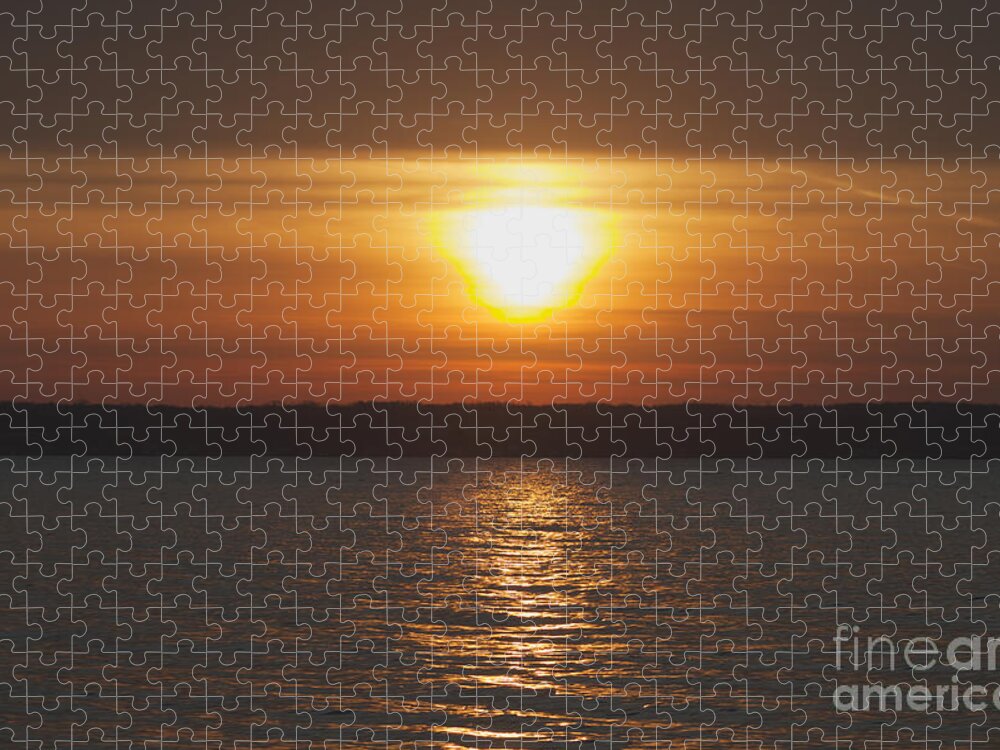 Seneca Lake Jigsaw Puzzle featuring the photograph Seneca Lake Sunrise by William Norton