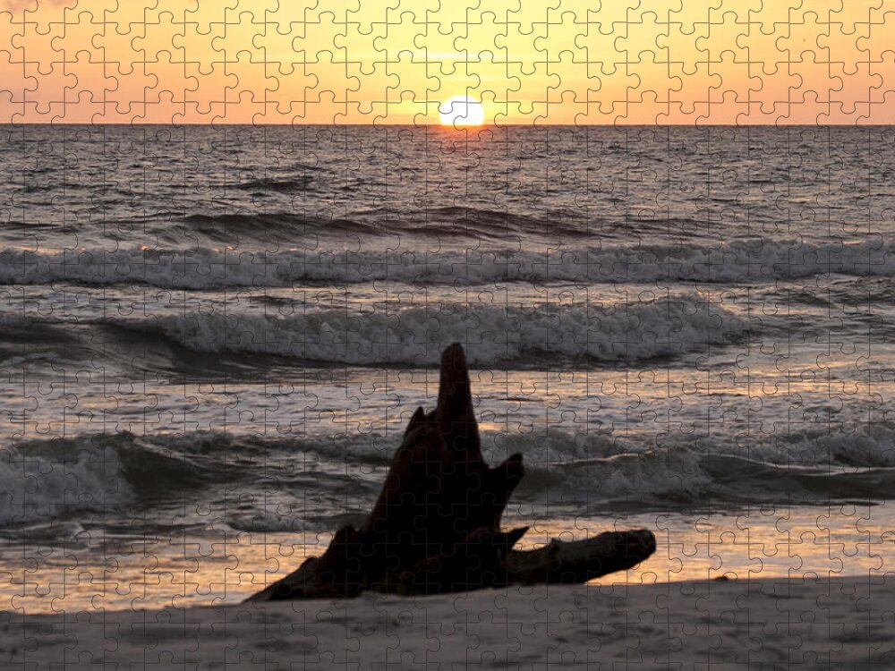 Sunset Jigsaw Puzzle featuring the photograph Serendipity Sunset by Judy Hall-Folde