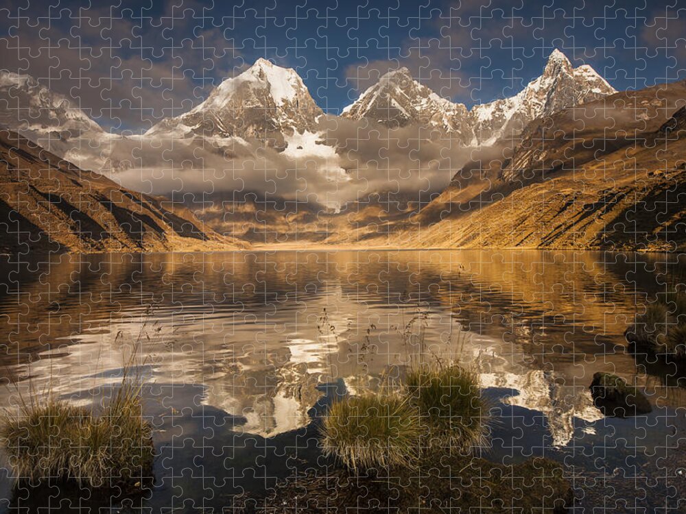 00498200 Jigsaw Puzzle featuring the photograph Siula Grande The Yerupaja The Yerupaja by Colin Monteath