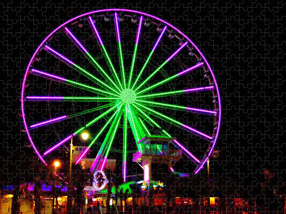Sky Wheel Jigsaw Puzzle featuring the photograph Sky Wheel by Bill Barber