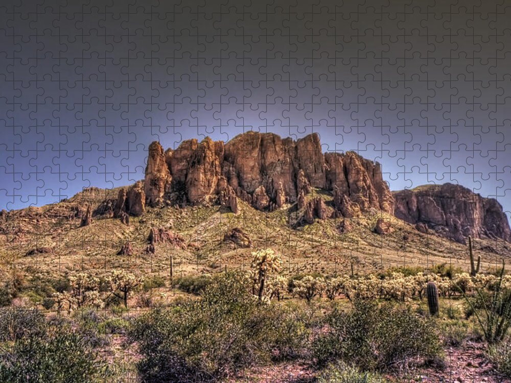 Arizona Jigsaw Puzzle featuring the photograph Spring in the Supersitions by Saija Lehtonen