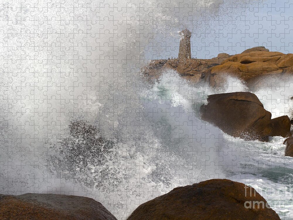 Wave Jigsaw Puzzle featuring the photograph Spring Tide by Heiko Koehrer-Wagner