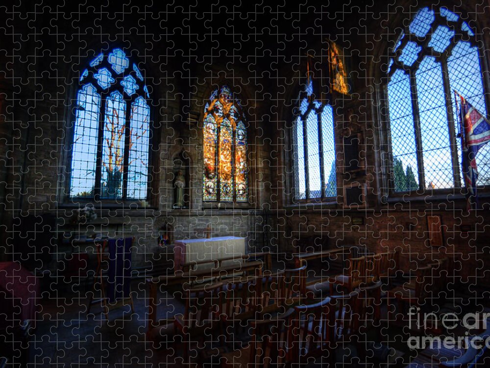 Yhun Suarez Jigsaw Puzzle featuring the photograph St Andrew's Church - Bye-Altar by Yhun Suarez