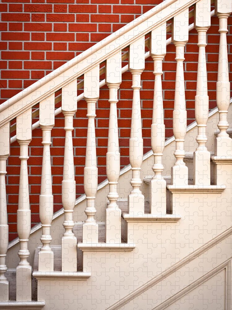 Architecture Jigsaw Puzzle featuring the photograph Stair case by Tom Gowanlock