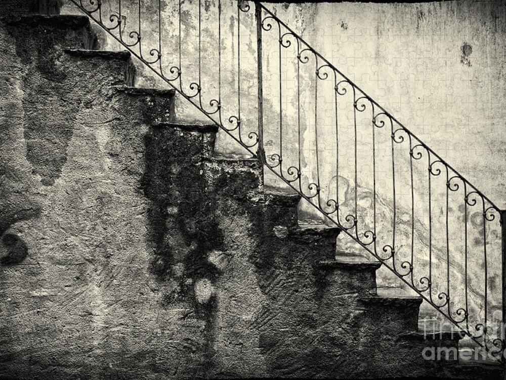 Stairs Jigsaw Puzzle featuring the photograph Stairs on a rainy day by Silvia Ganora